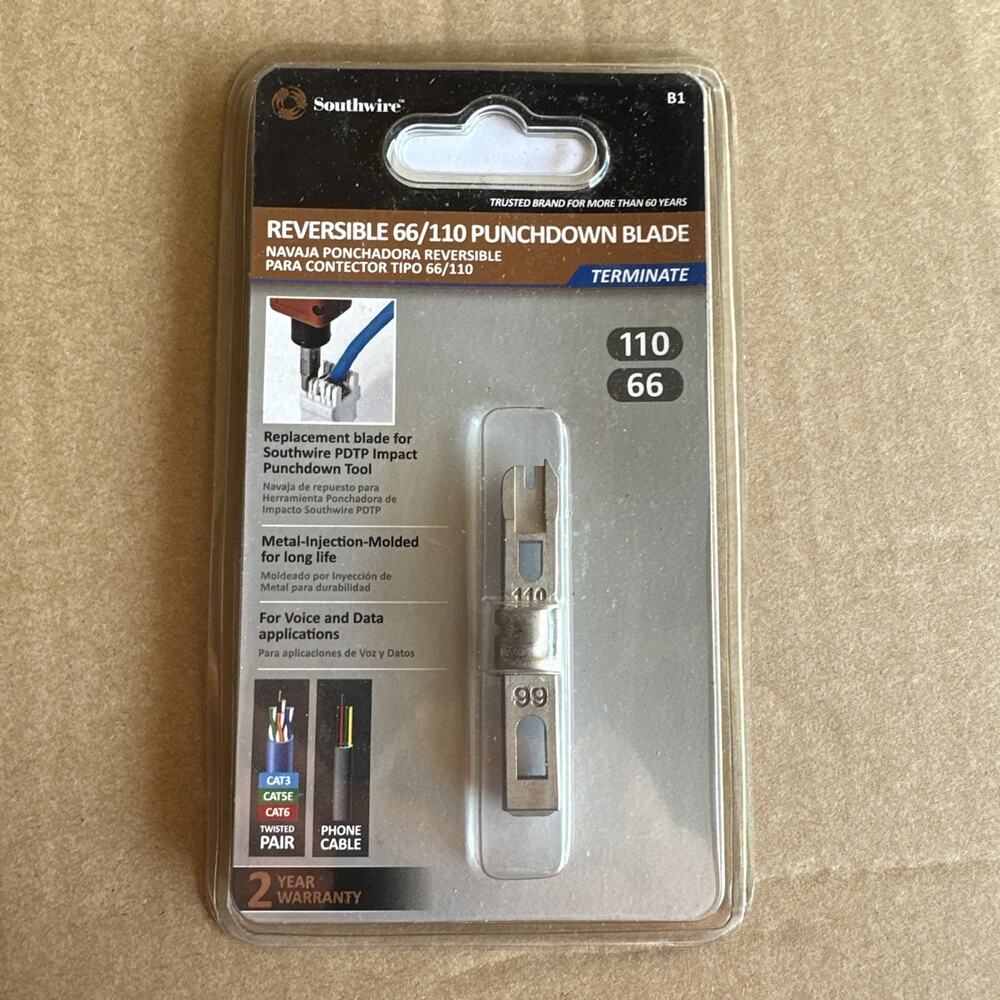 Southwire Reversible 66/110 Punchdown Blade For Cat3/5E/6 Or Phone | Replacement